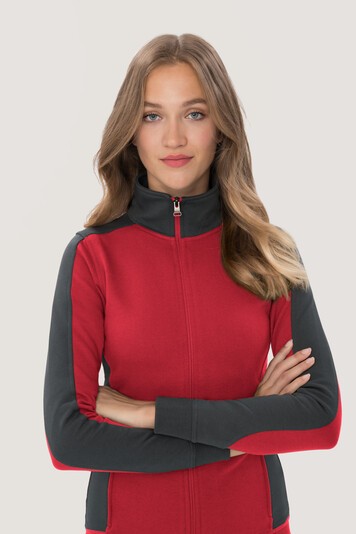 HAKRO Damen Sweatjacke Contrast Mikralinar® #277HAKRO Damen Sweatjacke Contrast Mikralinar® #277